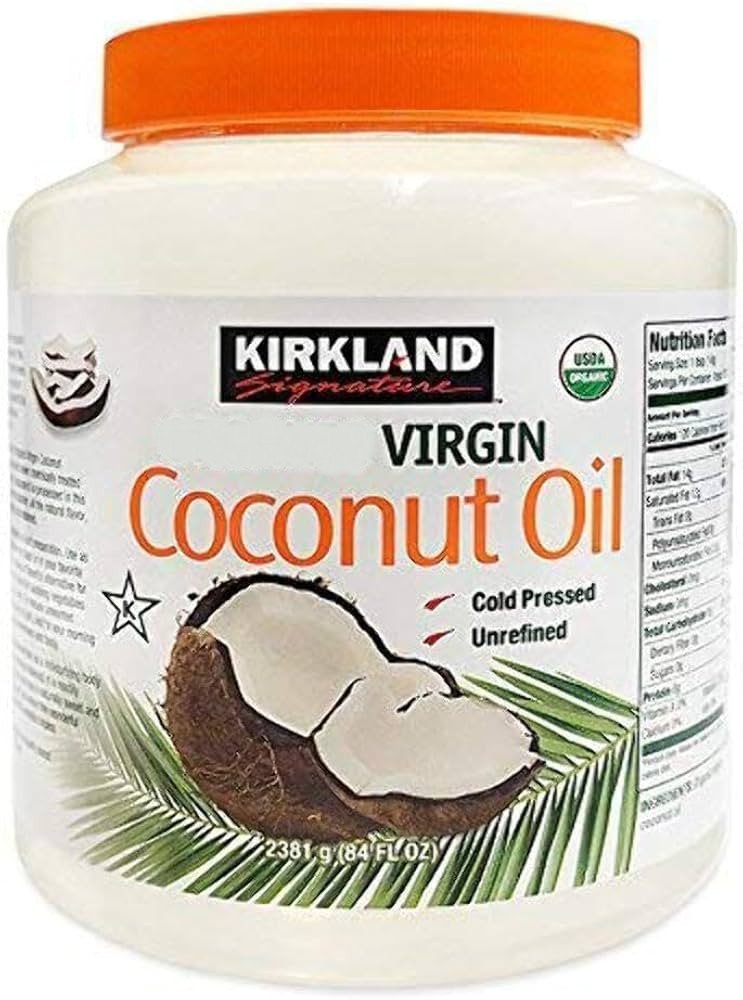 Kirkland Coconut Oil Unrefined Virgin Cold Pressed 100% Pure 2.38kg Tub - Image 1