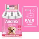 Andrex Family Soft Toilet Tissue 45 Rolls (Previously Andrex Gentle Clean) Gentle on your Family’s skin– Bulk Pack of 45 Toilet Rolls, FSC Certified - Image 5